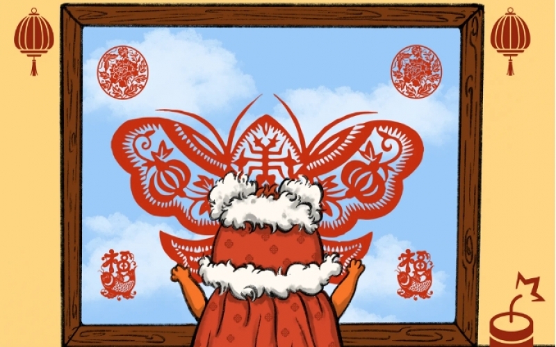 年味漸濃時 - 臘月廿八，貼窗花